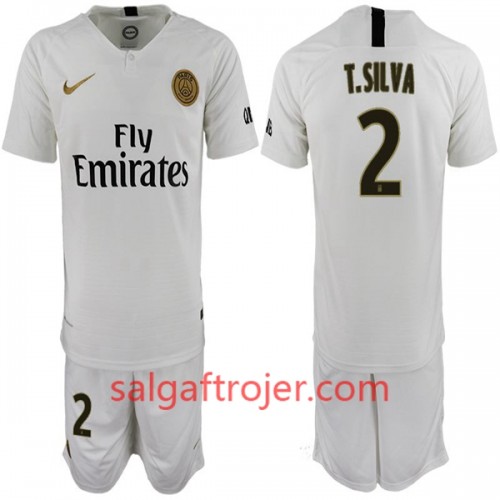 Paris Saint-Germain Fodboldtrøjer T. Silva 2 Børn Udebanesæt 2018/19 Kort ærmer Paris Saint-Germain Fodboldtrøjer T. Silva 2 Børn Udebanesæt 2018/19 Kort ærmer
